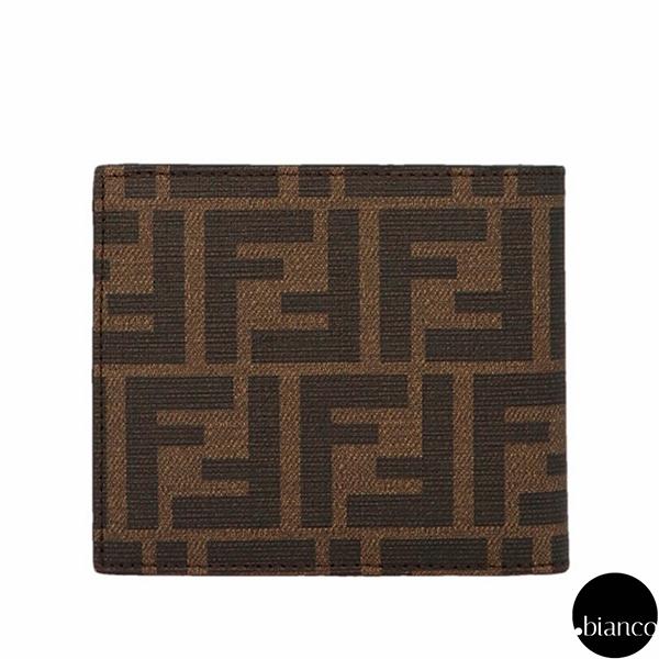 関税込FENDI FFロゴ モノグラム WALLET 二つ折財布 プレゼントに 7M0169A7SB